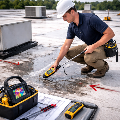 flat roof leak detection
